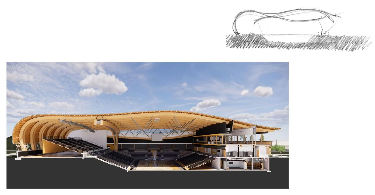 BIM Architecture | University of Idaho Central Credit Union Gymnasium/Opsis Architecture