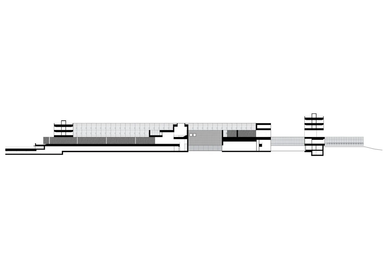 Section Diagram of Hyundai Group Global Partner Center+Gyeongju University Campus Area
