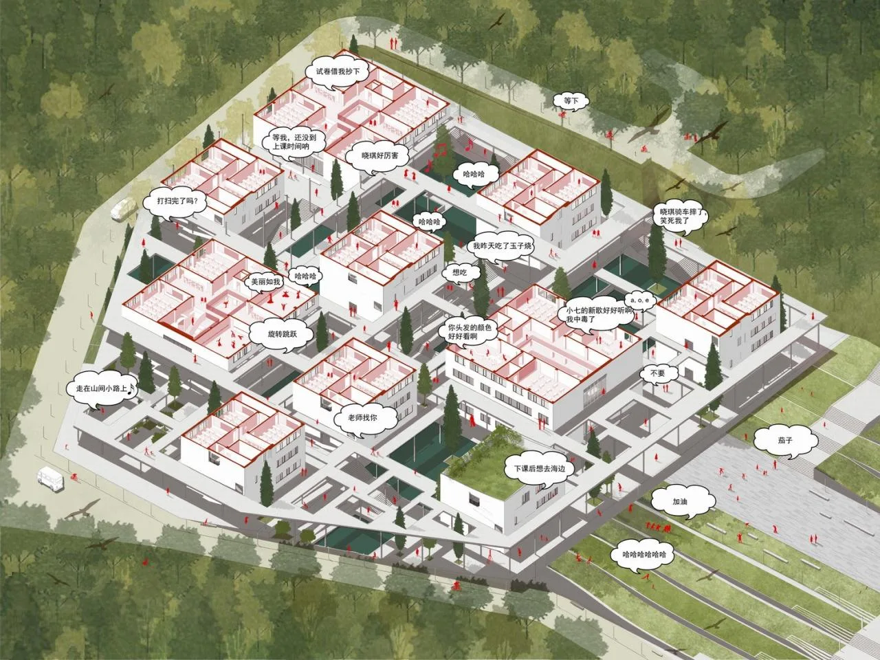 BIM Architecture | Shantou Preschool Vocational Education School/Timber Design