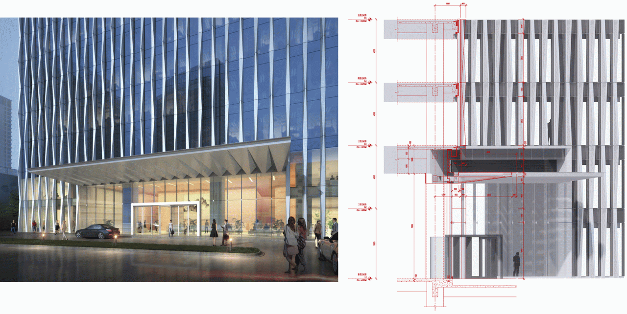 BIM Architecture | High Speed Rail New City Business New Landmark · Xinguang Building/Jianhe Architecture