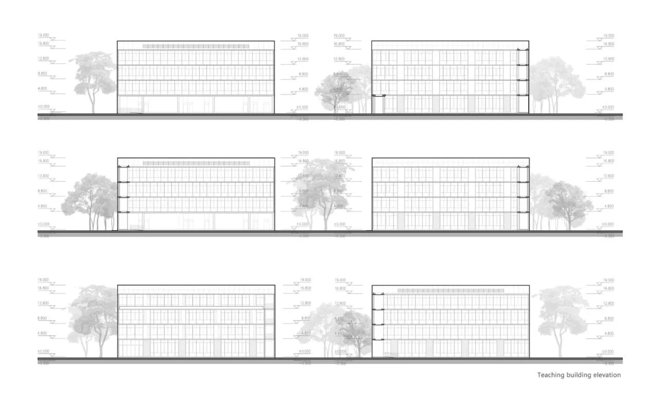 BIM Architecture | Zhengzhou Airport Eighth Resettlement Area Supporting Middle School and Zhengzhou No. 130 Middle School/Shanghai Lianchuang Design Group