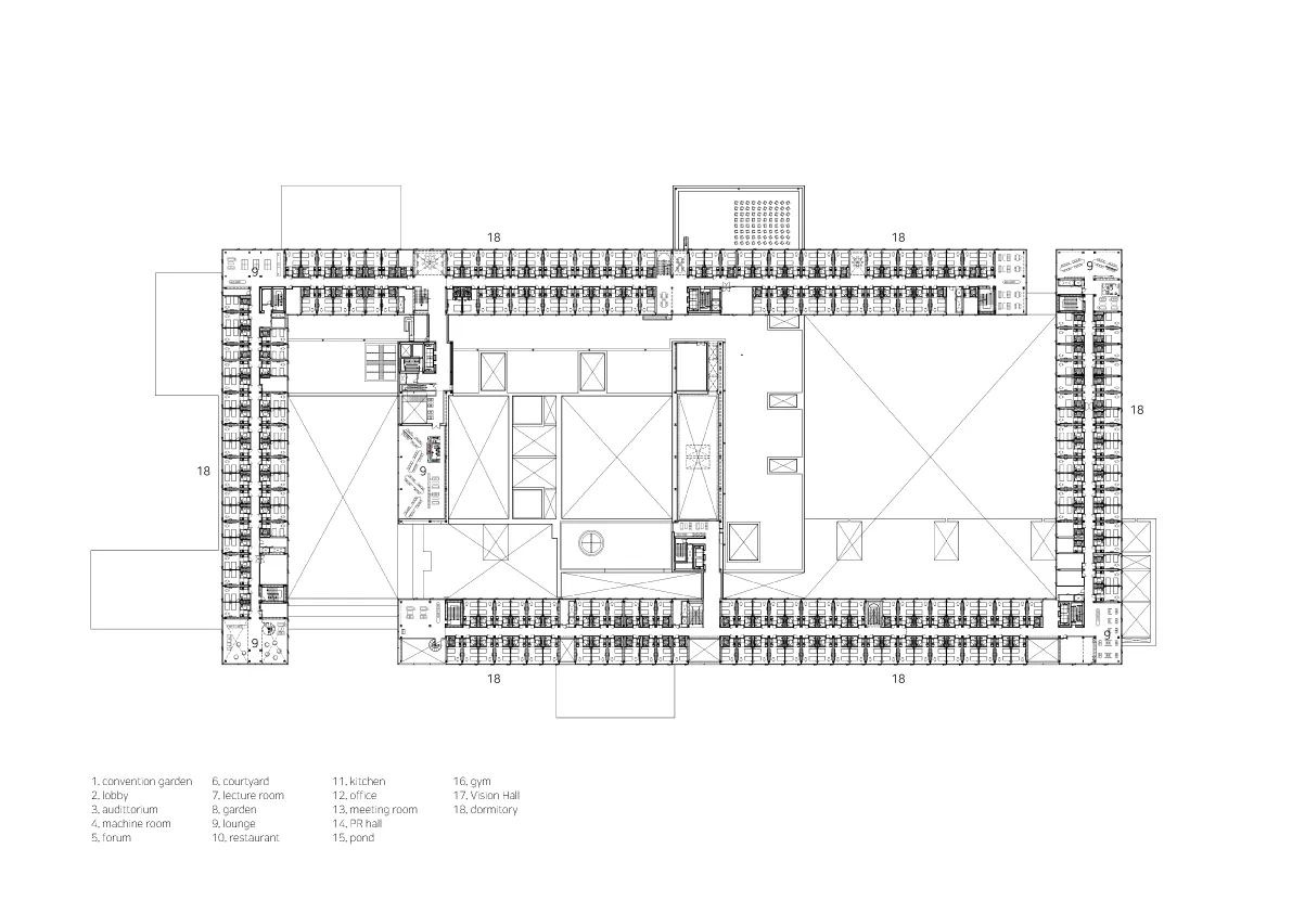 Third Floor Plan of Hyundai Group Global Partner Center+Gyeongju University Campus Area