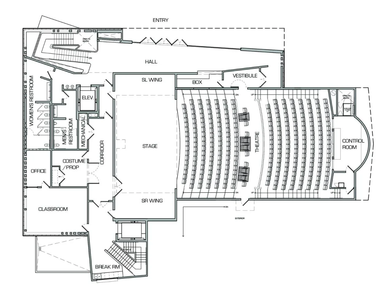 BIM Architecture | Gloria Kaufman Performing Arts Center/AUX Architecture