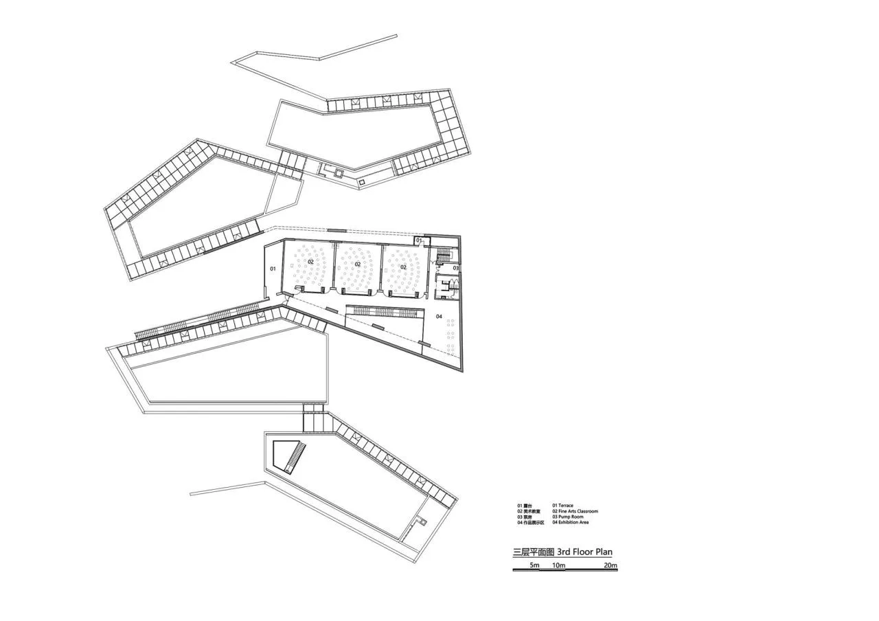 BIM Architecture | Youlan Middle School Graphic Art Comprehensive Building/WAU Architecture Firm