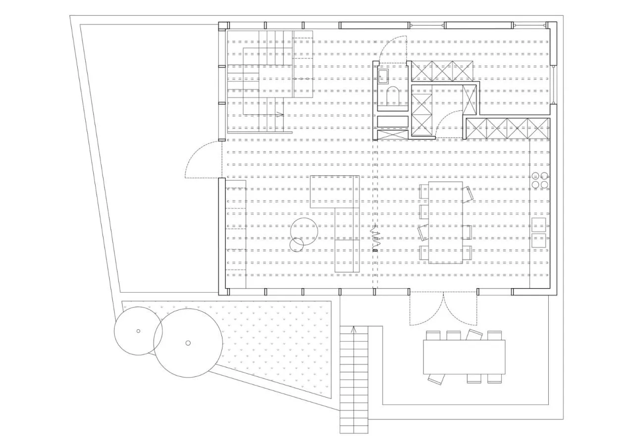 BIM Architecture | HEIDE Residence Second Floor Plan / Airship Architecture + Architecture Studio Vos