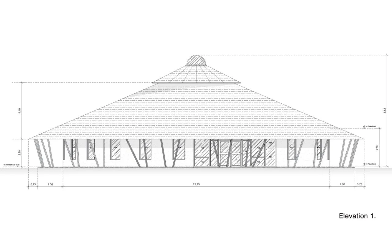 BIM Architecture | Bamboo Structure Architecture, Panyaden Middle School Library/Chiangmai Life Architects