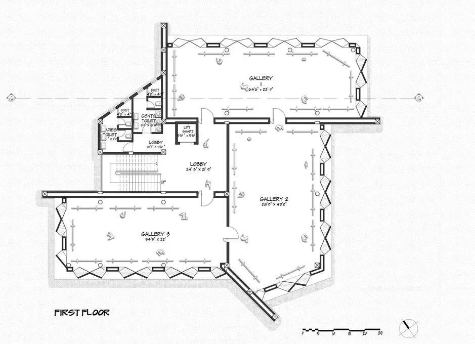 Second floor plan of Manshakti Mindgym Museum