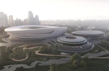 Zaha Hadid Architects Wins Hangzhou Future Science and Technology Cultural Center International Sports Center with Innovative Layered Blinds Design-BIM WORLD