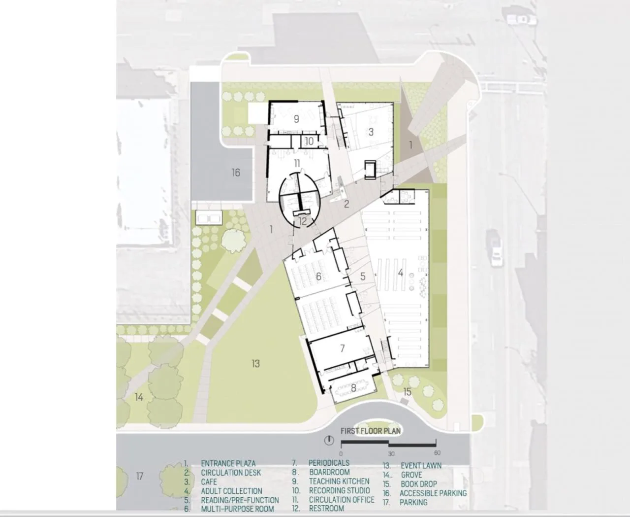 BIM Architecture | Pine Bluff General Library/Polk Stanley Wilcox Architects