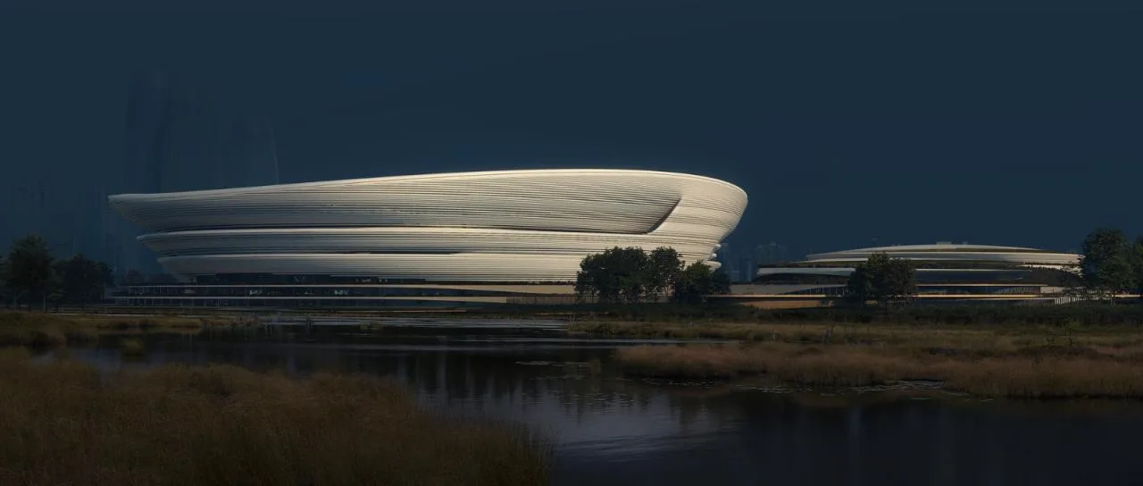BIM Architecture | Layer by layer blinds, Zaha Hadid Architects wins' Hangzhou Future Science and Technology Cultural Center International Sports Center