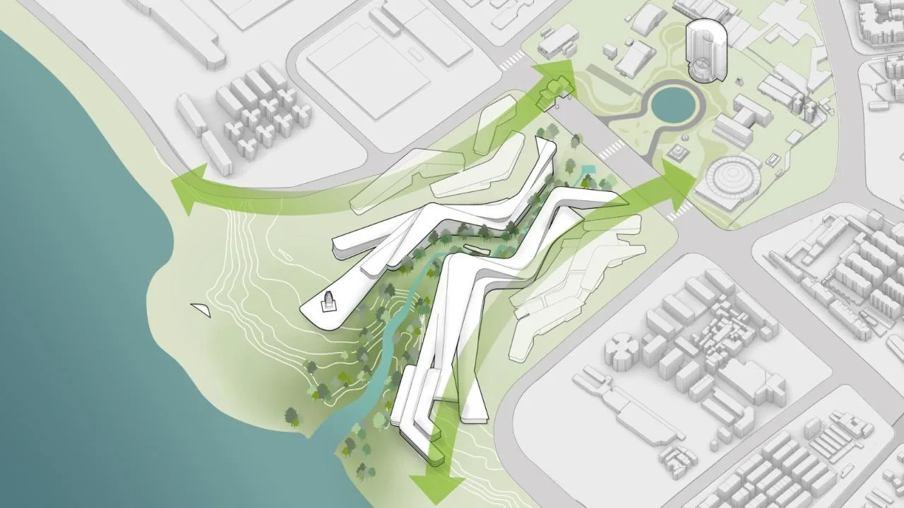 BIM Architecture | 'Canyon Architecture' Extending to Minjiang River, Wuliang Oriental Wine Valley Plan Announced/Orel Shiren