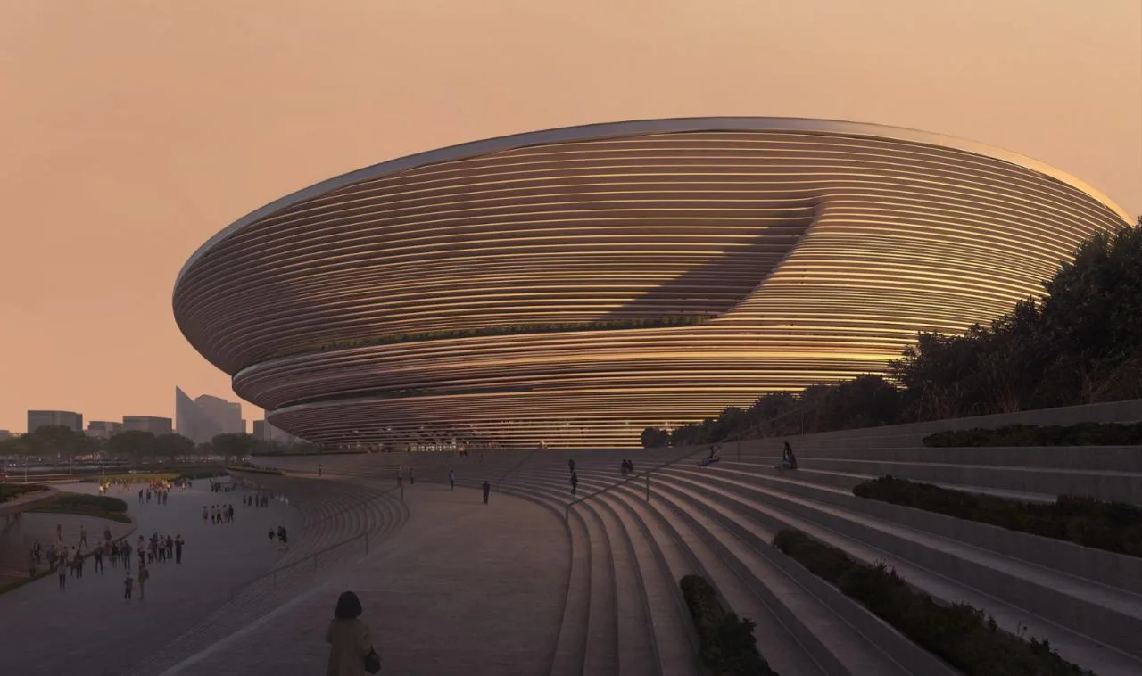 BIM Architecture | Layer by layer blinds, Zaha Hadid Architects wins' Hangzhou Future Science and Technology Cultural Center International Sports Center