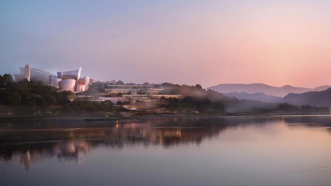 BIM Architecture | 'Canyon Architecture' Extending to Minjiang River, Wuliang Oriental Wine Valley Plan Announced/Orel Shiren