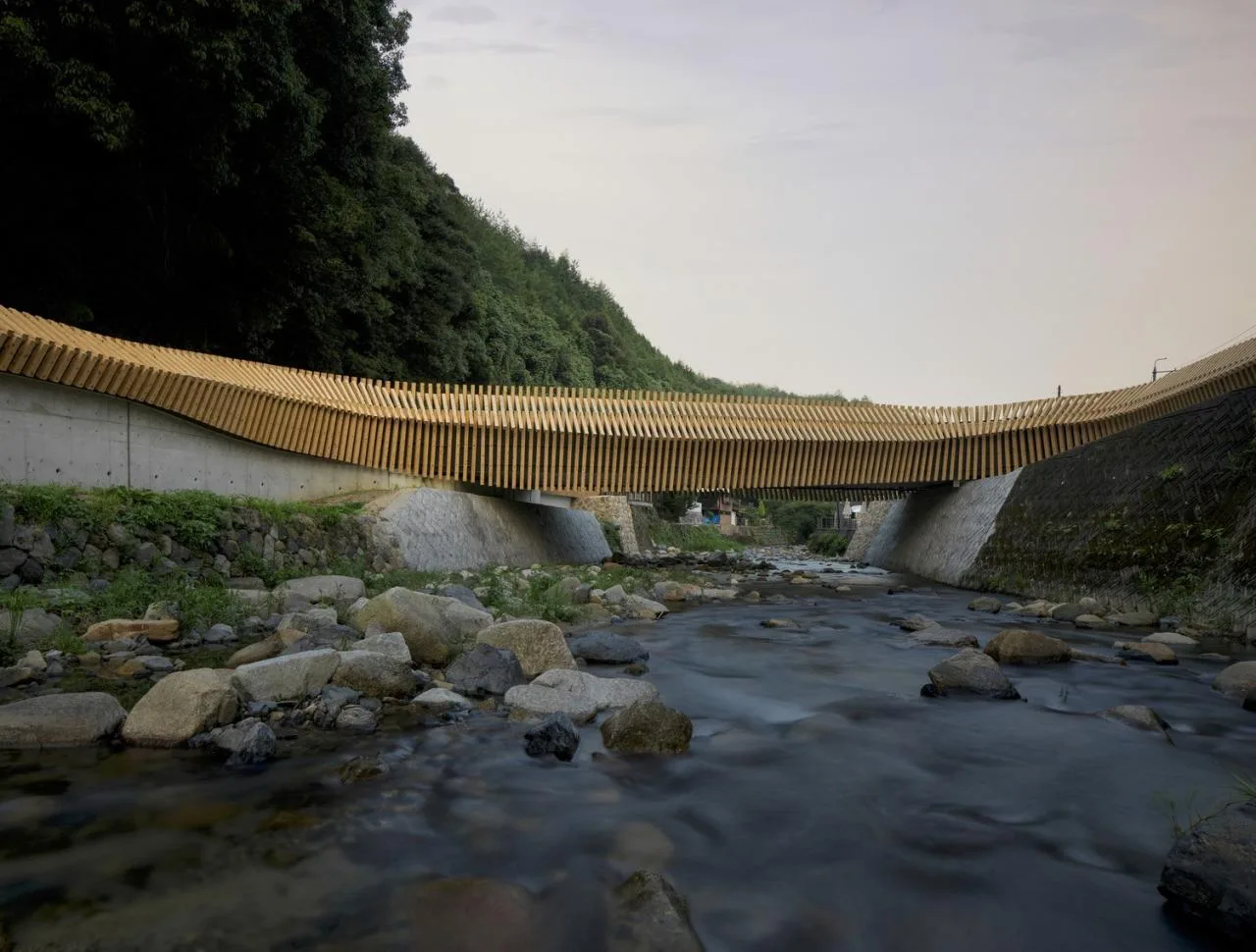 BIM Architecture | Combining Traditional Woodworking Techniques with Modern Computing Technology, Kusugibashi/Kengo Kuma Architecture Urban Design Firm