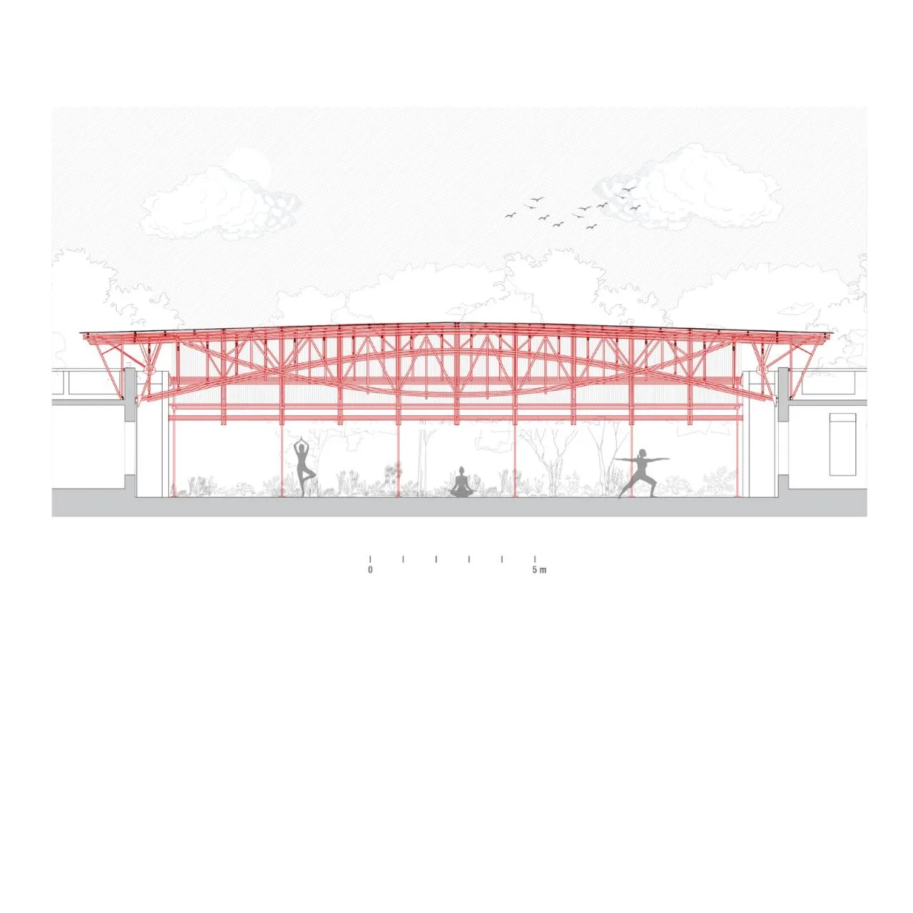 BIM Architecture | Craftsman Bamboo System Yogashala/ThumbImpressions