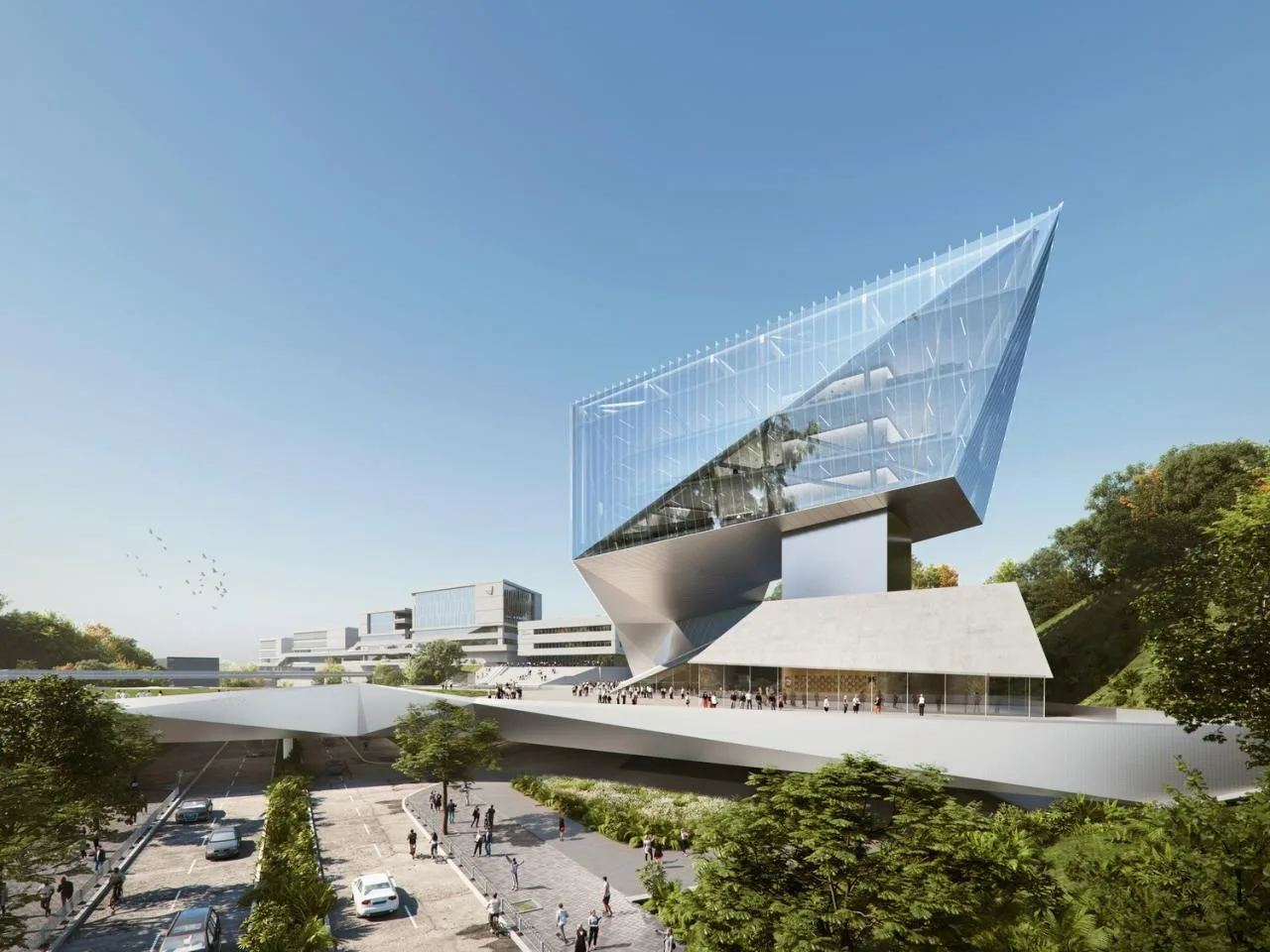 BIM Architecture | City University of Hong Kong (Dongguan) Campus, parallelogram network/HENN Haiyin Architecture