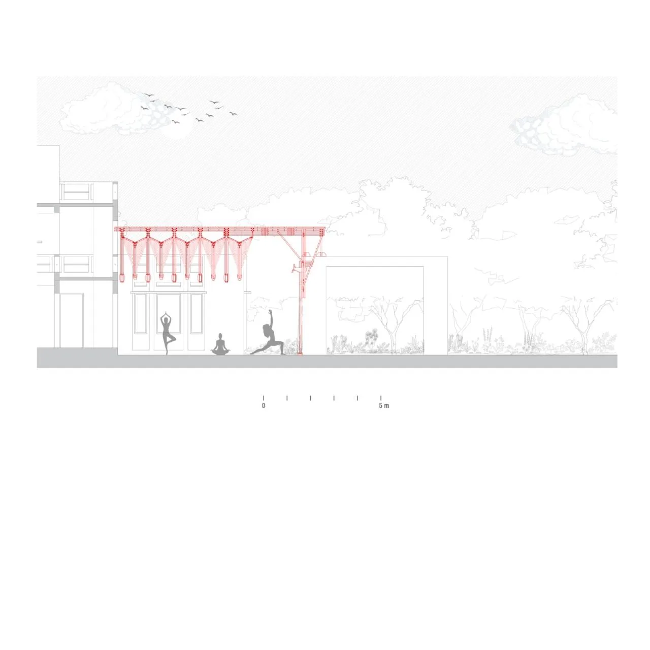 BIM Architecture | Craftsman Bamboo System Yogashala/ThumbImpressions
