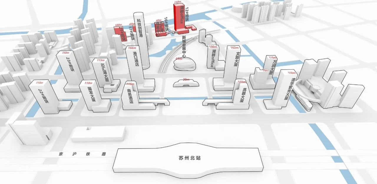 BIM Architecture | Moc Xinguangli · Suzhou High Speed Rail New City Composite Commercial Block/Jianhe Architecture