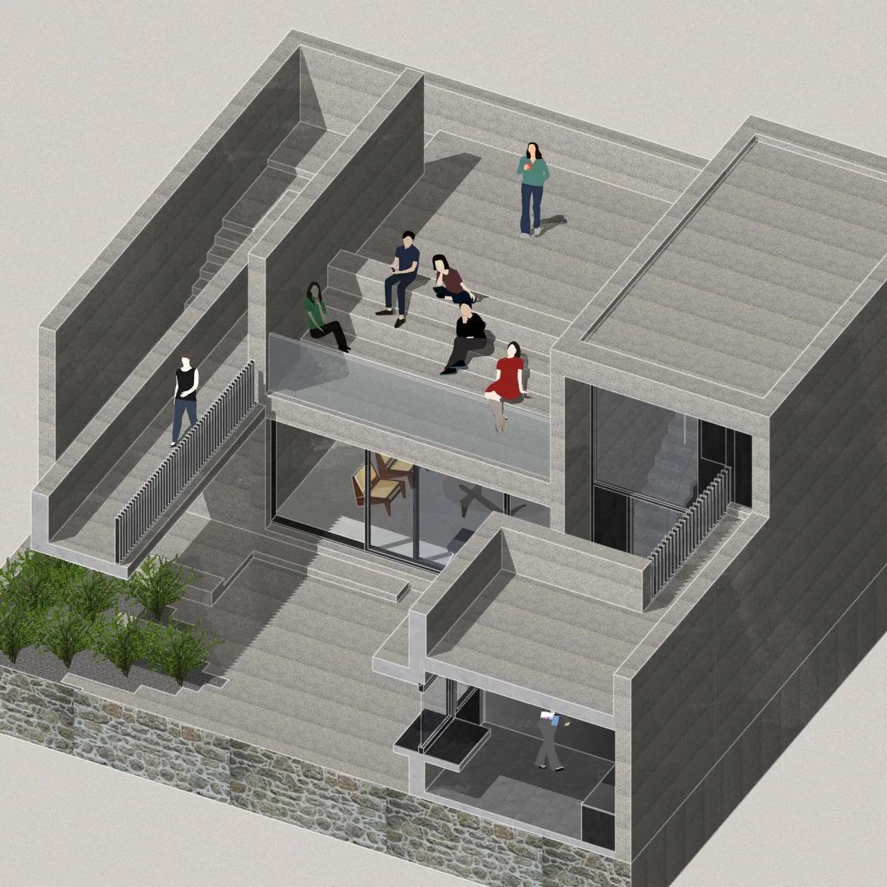 BIM Architecture | A Slow Courtyard in the Mountains: Bridge Under the Great Wall/Narrative Space Architecture Firm