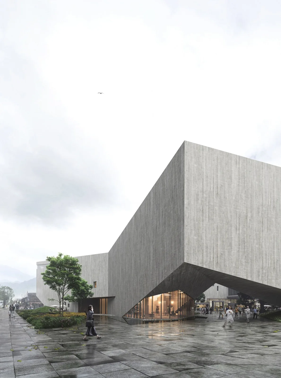 BIM Architecture | Zhejiang Lishui Guyan Painting Town Art Center Breaks Ground/Meng Fanhao line+Architecture Firm