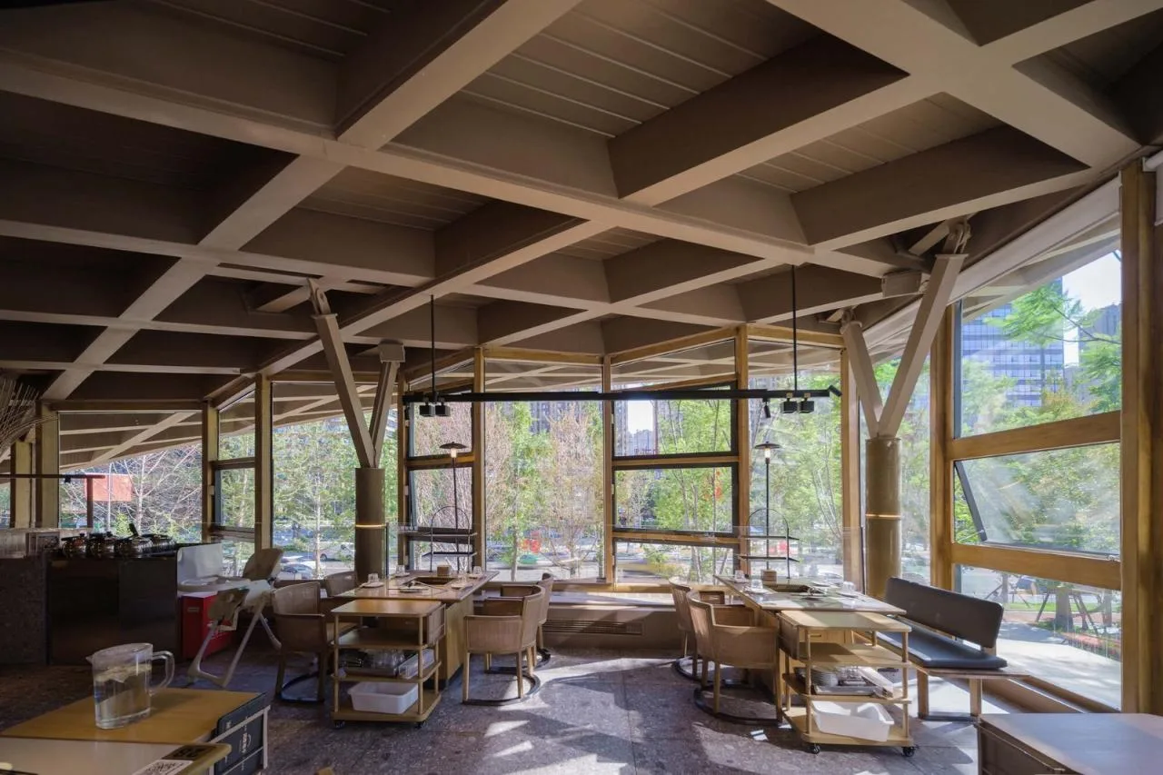 BIM Architecture | Jiaozi Avenue Wooden Roof Restaurant/Zhiye Building