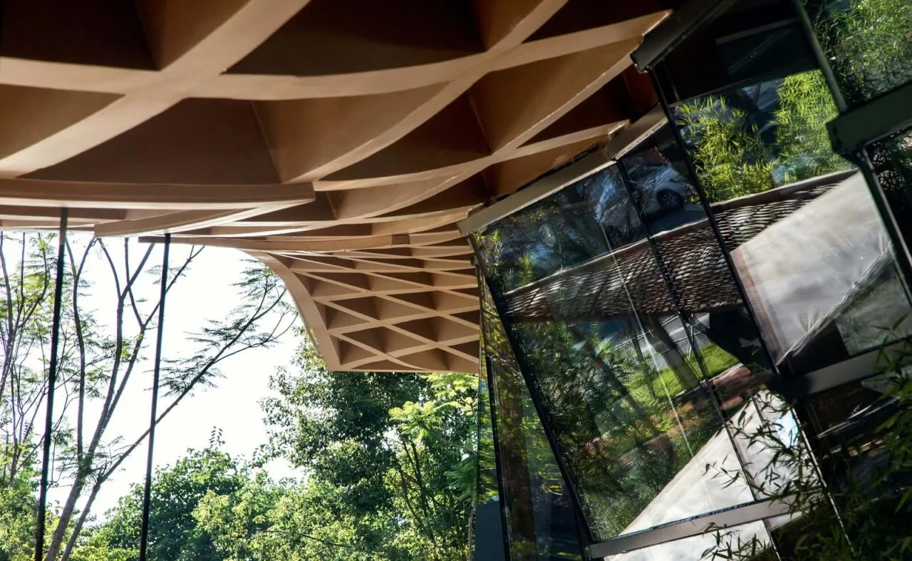 BIM Architecture | Jiaozi Avenue Wooden Roof Restaurant/Zhiye Building