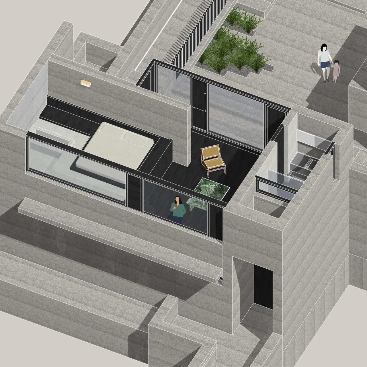 BIM Architecture | A Slow Courtyard in the Mountains: Bridge Under the Great Wall/Narrative Space Architecture Firm