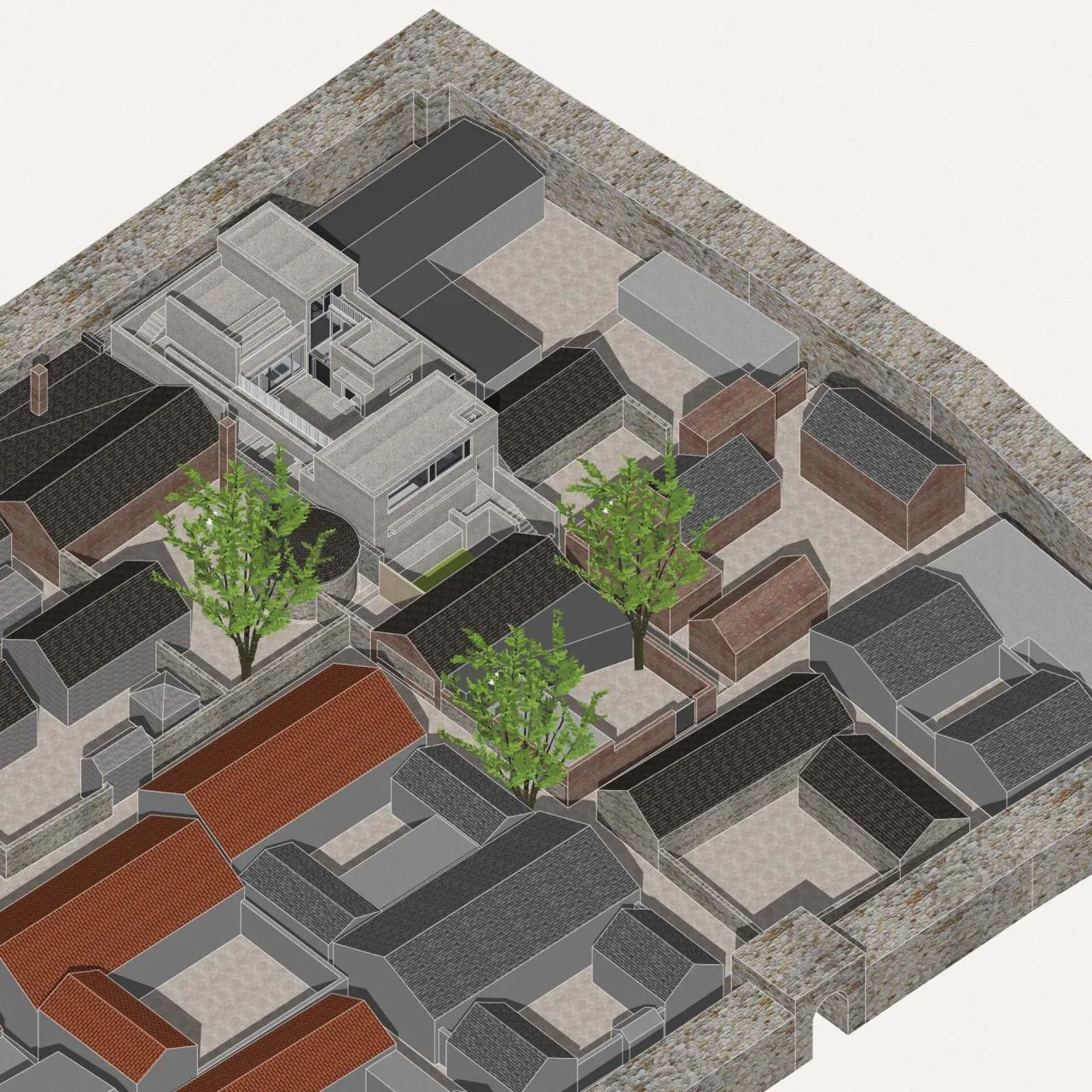 BIM Architecture | A Slow Courtyard in the Mountains: Bridge Under the Great Wall/Narrative Space Architecture Firm