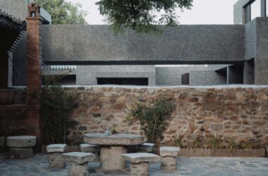 BIM Architecture: A Serene Mountain Courtyard and Bridge Beneath the Great Wall by Narrative Space-BIM WORLD