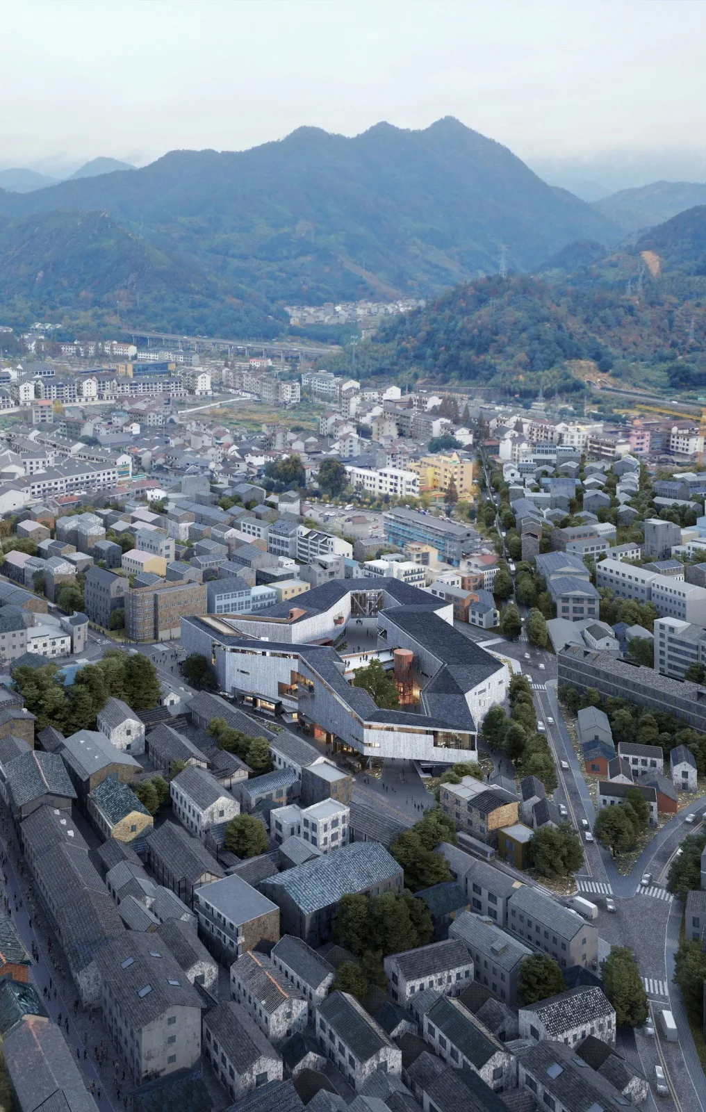 BIM Architecture | Zhejiang Lishui Guyan Painting Town Art Center Breaks Ground/Meng Fanhao line+Architecture Firm