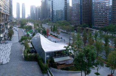 BIM Architecture: Jiaozi Avenue Wooden Roof Restaurant at Zhiye Building-BIM WORLD