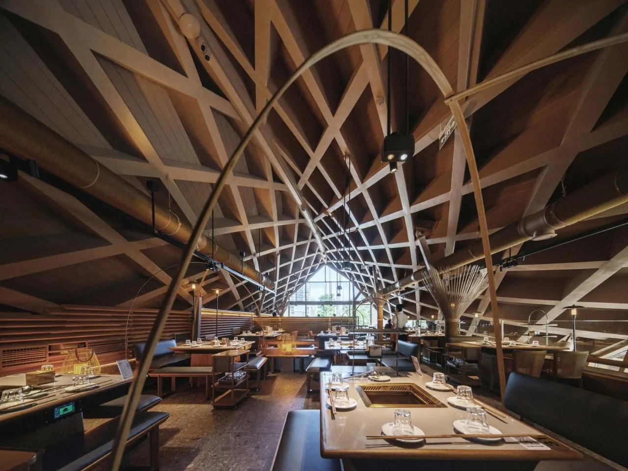 BIM Architecture | Jiaozi Avenue Wooden Roof Restaurant/Zhiye Building