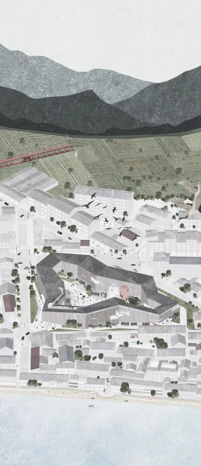 BIM Architecture | Zhejiang Lishui Guyan Painting Town Art Center Breaks Ground/Meng Fanhao line+Architecture Firm