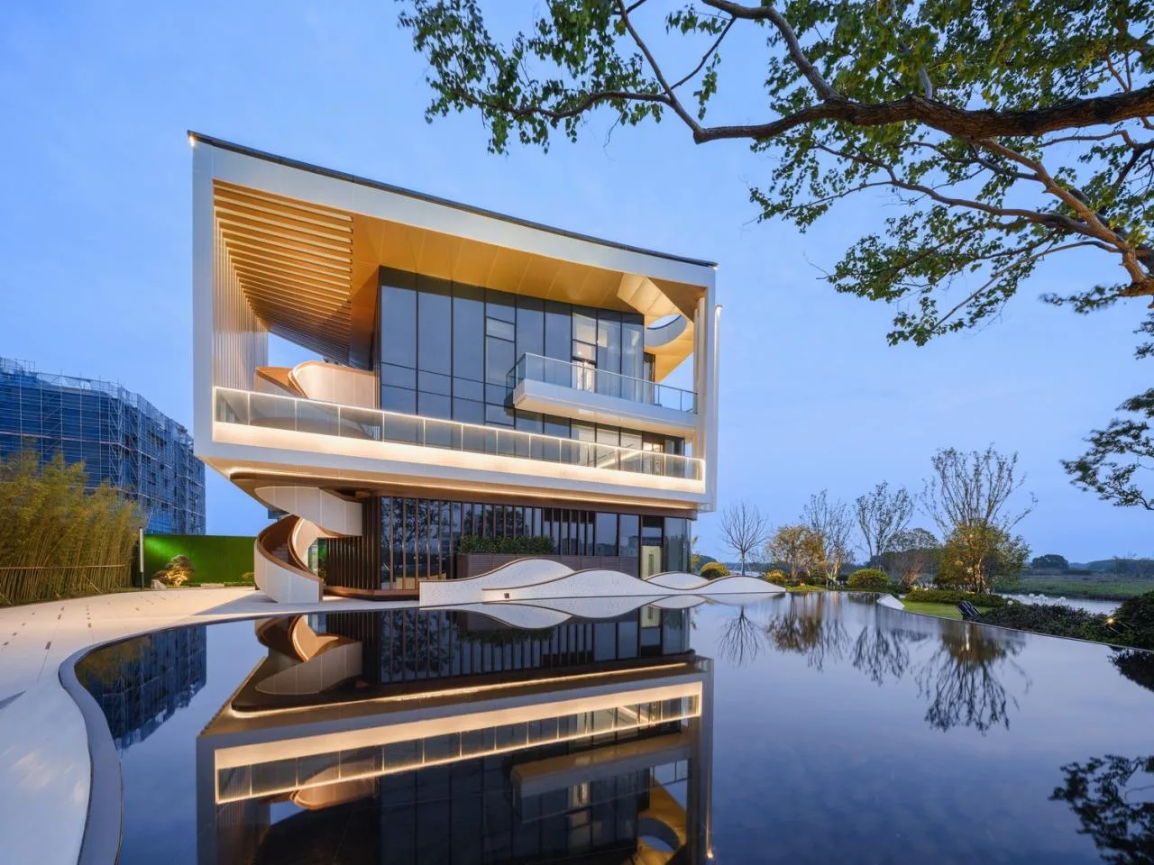 BIM Architecture | Yangtze River Delta Science and Technology Dahuangxin Research Institute: Creating a Jiangnan Water Town style Characteristic Industrial Park/Sanyi Architecture at the 'Origin' of the Yangtze River Delta