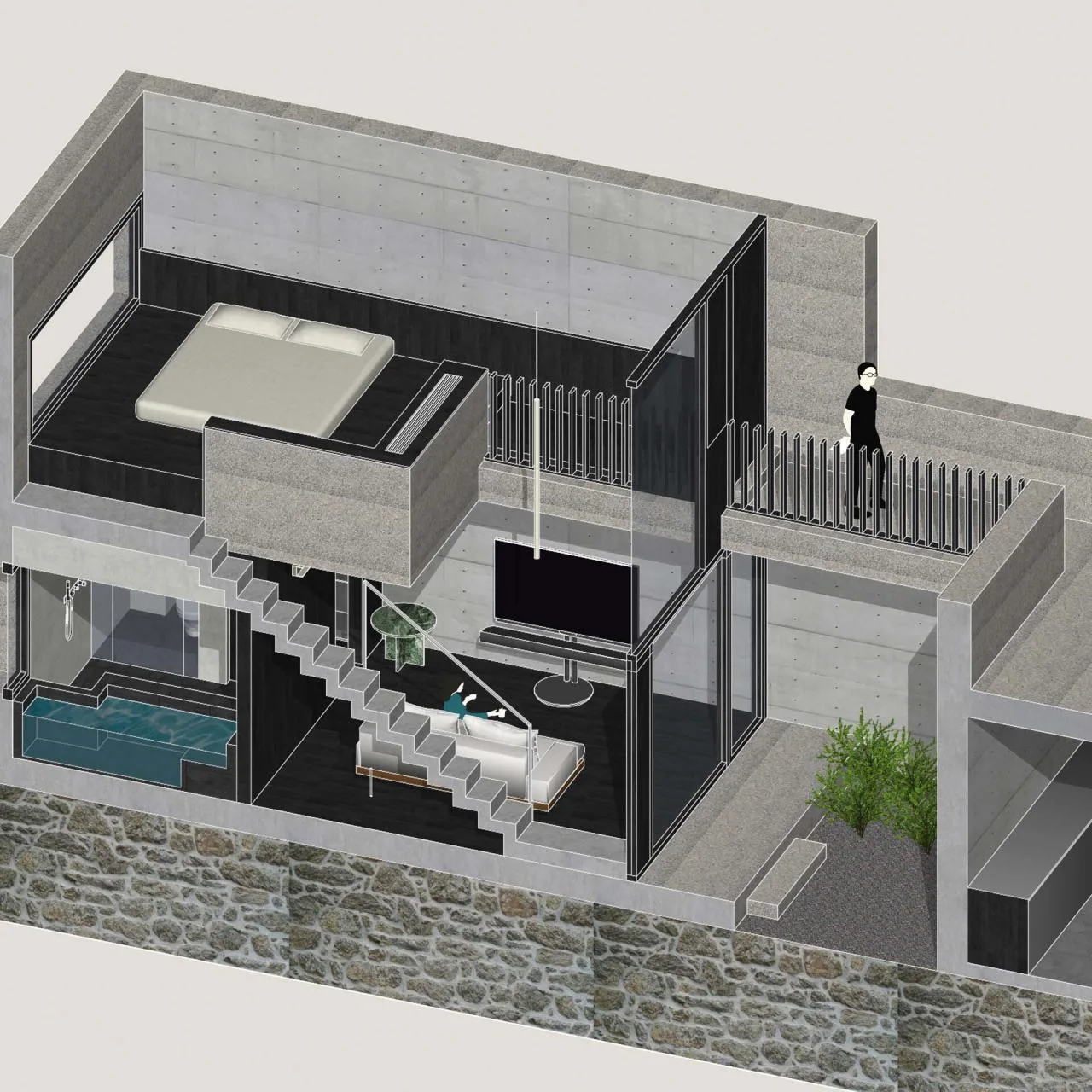 BIM Architecture | A Slow Courtyard in the Mountains: Bridge Under the Great Wall/Narrative Space Architecture Firm