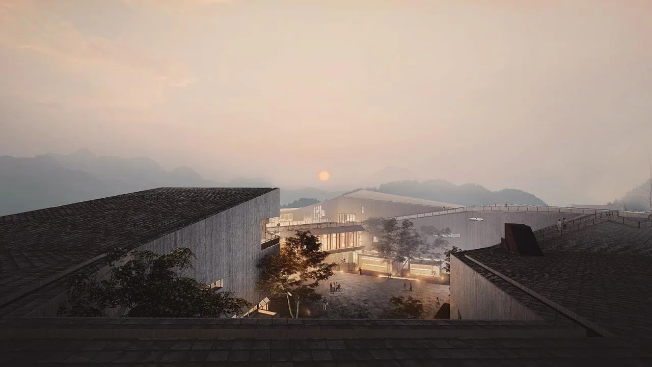 BIM Architecture | Zhejiang Lishui Guyan Painting Town Art Center Breaks Ground/Meng Fanhao line+Architecture Firm