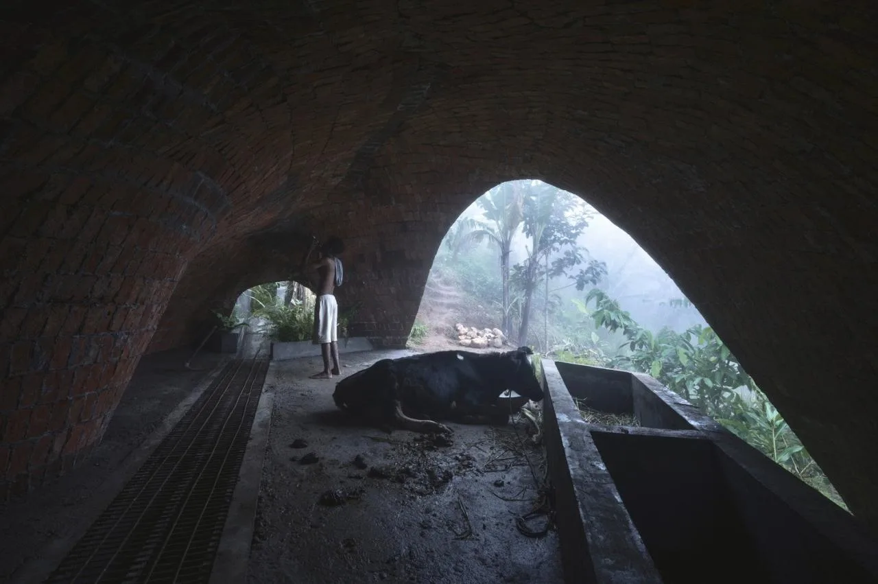 BIM architecture | Thin shell dome structure cowshed/Rnd Earth