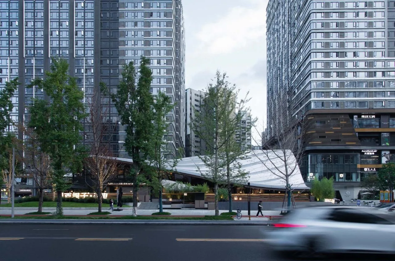 BIM Architecture | Jiaozi Avenue Wooden Roof Restaurant/Zhiye Building