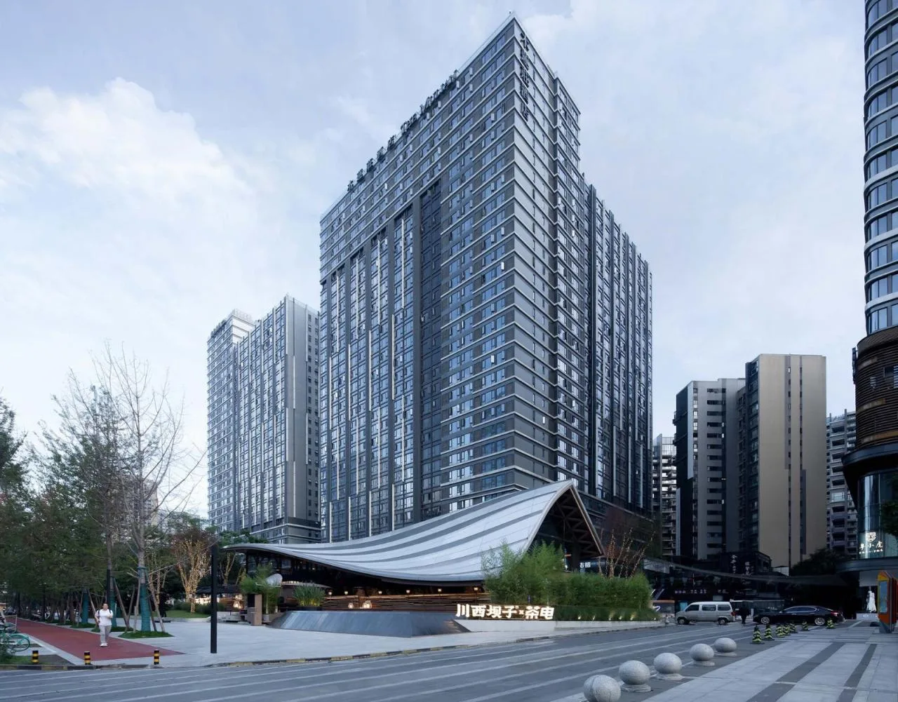 BIM Architecture | Jiaozi Avenue Wooden Roof Restaurant/Zhiye Building