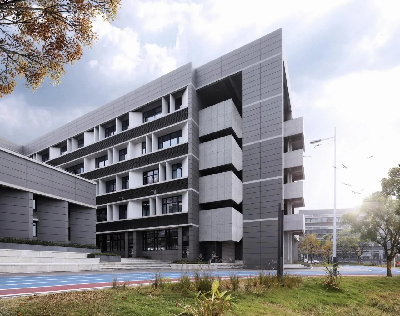 BIM Architecture | Xingshan Leshui Shuzihua: Changjiang Art Engineering Vocational College 3 # Teaching and Training Building/Hubei Jianyifeng Engineering Design Co., Ltd