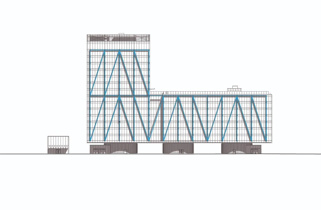BIM Architecture | Blue 'Bones', EXO Office Building/Shay Cleary Architects
