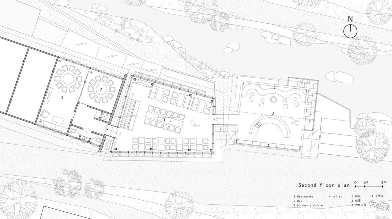 BIM Architecture | Xibian Restaurant for Fenghua Qixiakeng Power Station Renovation/Jianlin Architectural Design Firm