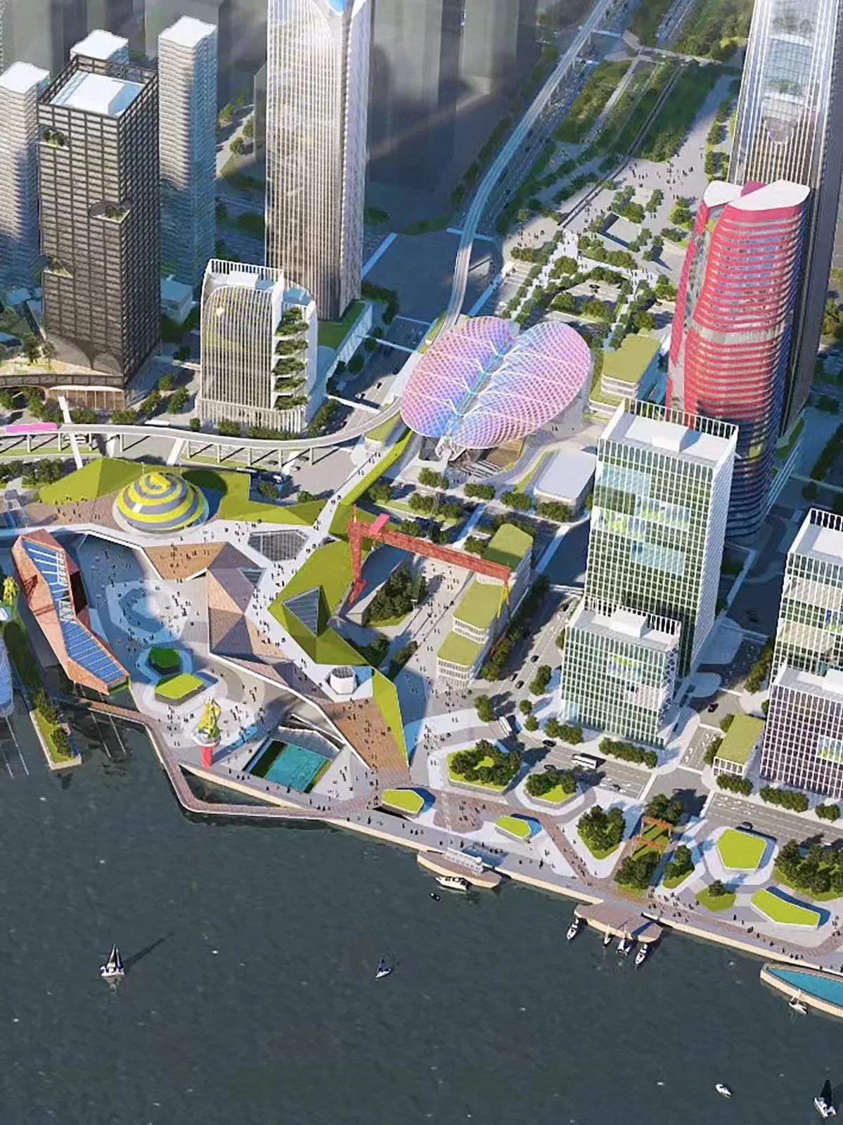 BIM Architecture | Guangzhou Shipyard Urban Design International Competition Proposal Debuts/SPARK