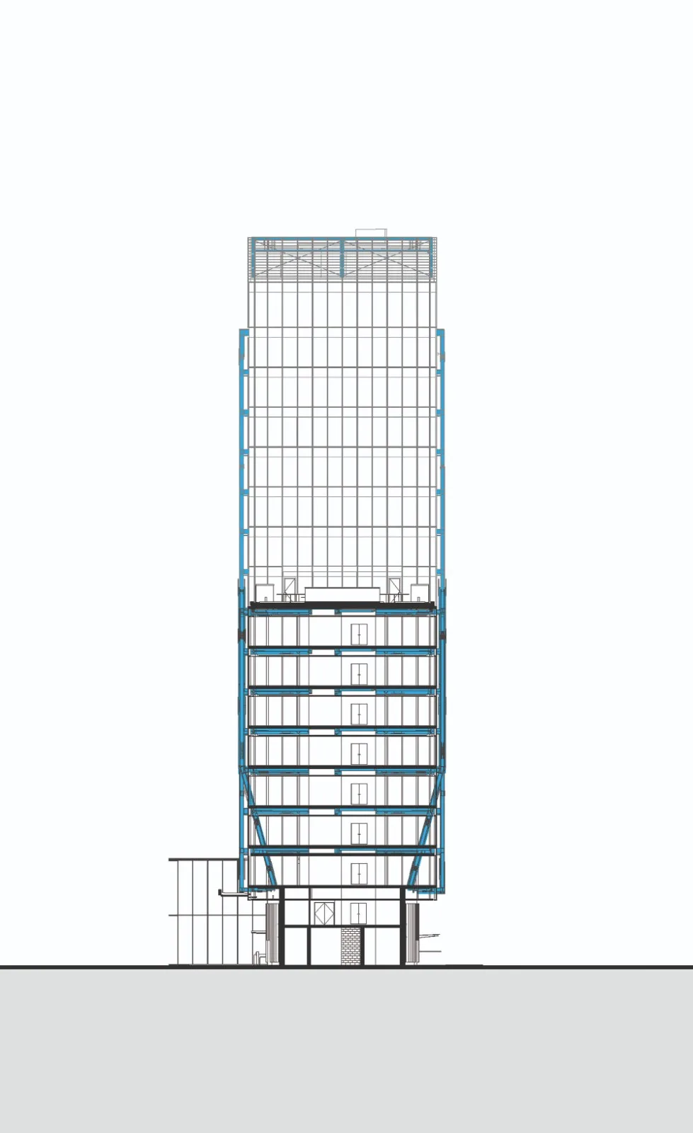 BIM Architecture | Blue 'Bones', EXO Office Building/Shay Cleary Architects