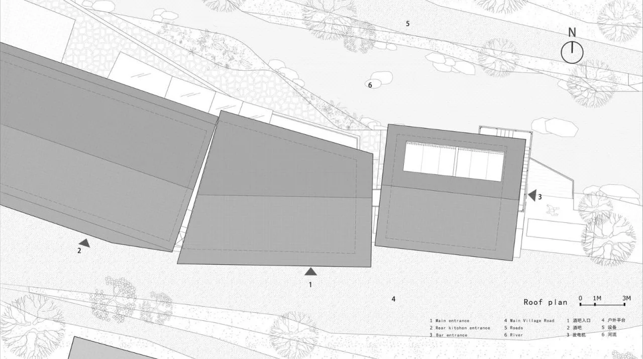 BIM Architecture | Xibian Restaurant for Fenghua Qixiakeng Power Station Renovation/Jianlin Architectural Design Firm