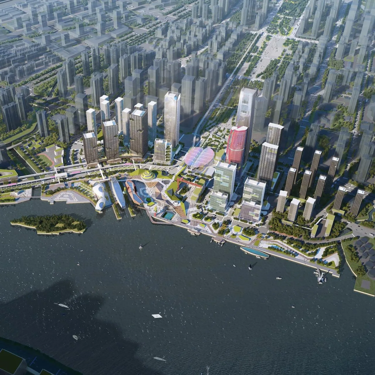 BIM Architecture | Guangzhou Shipyard Urban Design International Competition Proposal Debuts/SPARK
