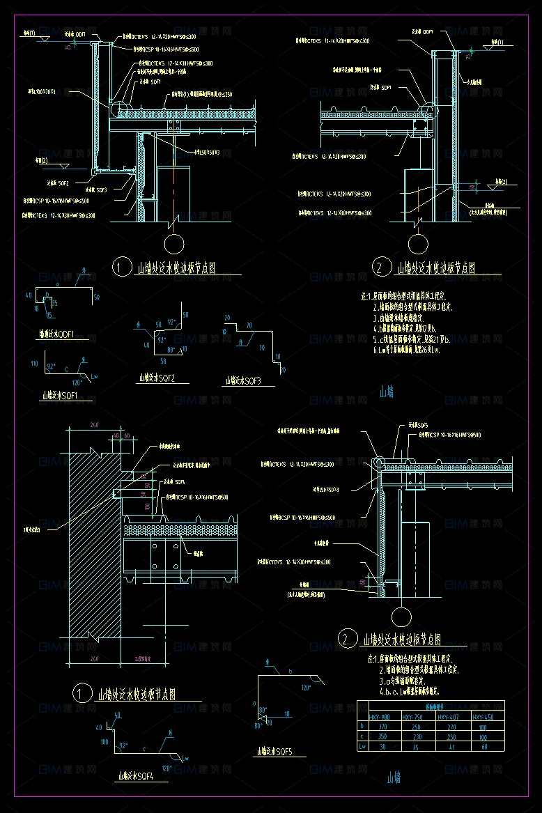 68 sets of CAD node detailed drawings for steel structure roofs, CAD standard node DWG drawings for color steel plate insulated sandwich panels