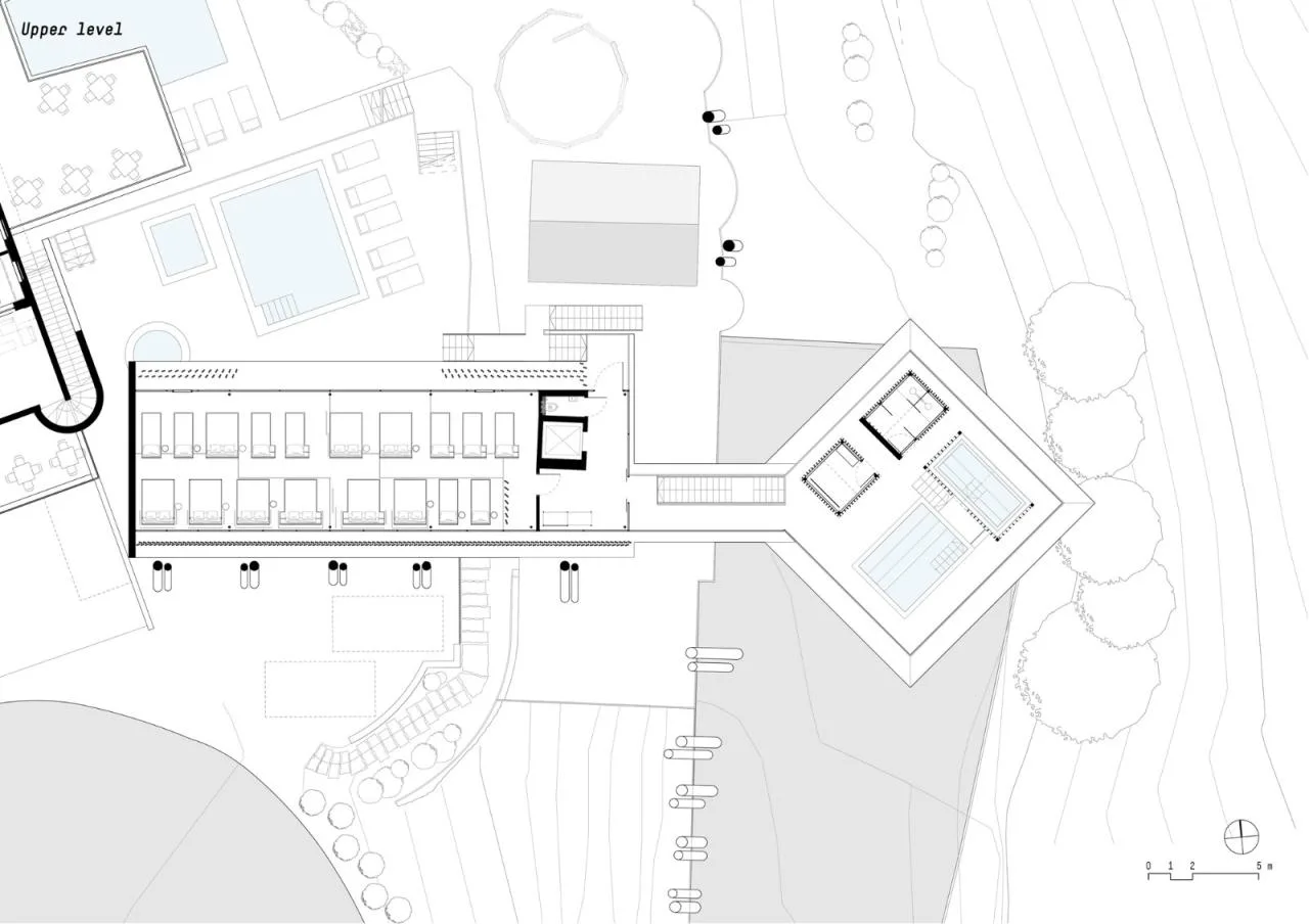 BIM Architecture | 'Inverted' Architecture, Hubertus Hotel Expansion/noa* - Upper Floor Plan