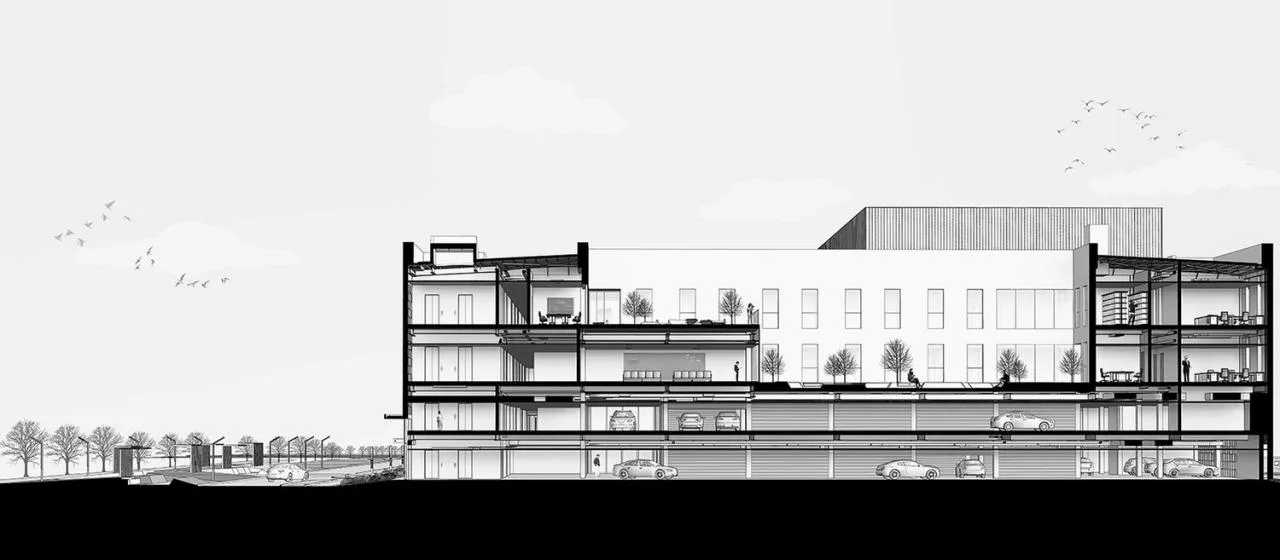 BIM Architecture | Courtyard Facing the Sky - Beijing Tongzhou Lucheng Civic Center/Yidu Architecture