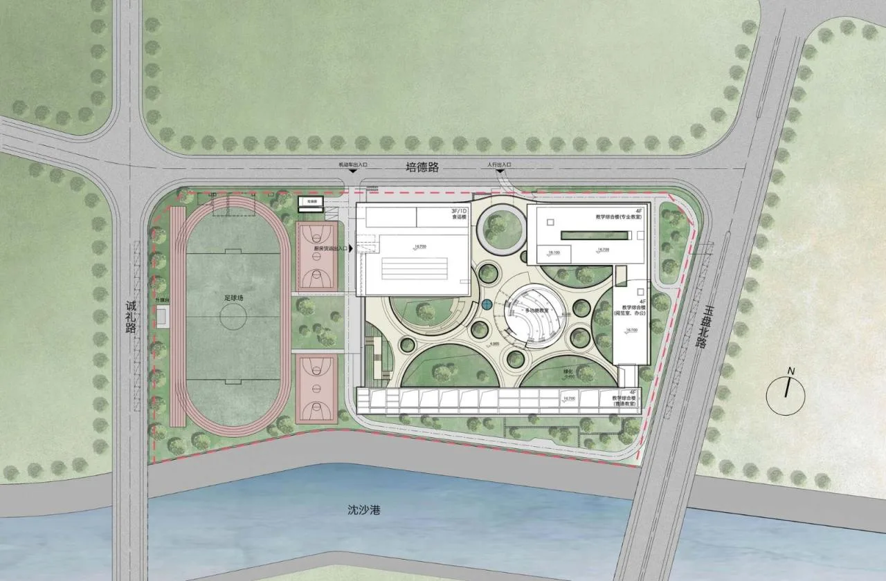 BIM Architecture | Shanghai Fushan Tangcheng Foreign Language Primary School (Peide Campus) Design/Huajian Group Shanghai Architectural Design and Research Institute
